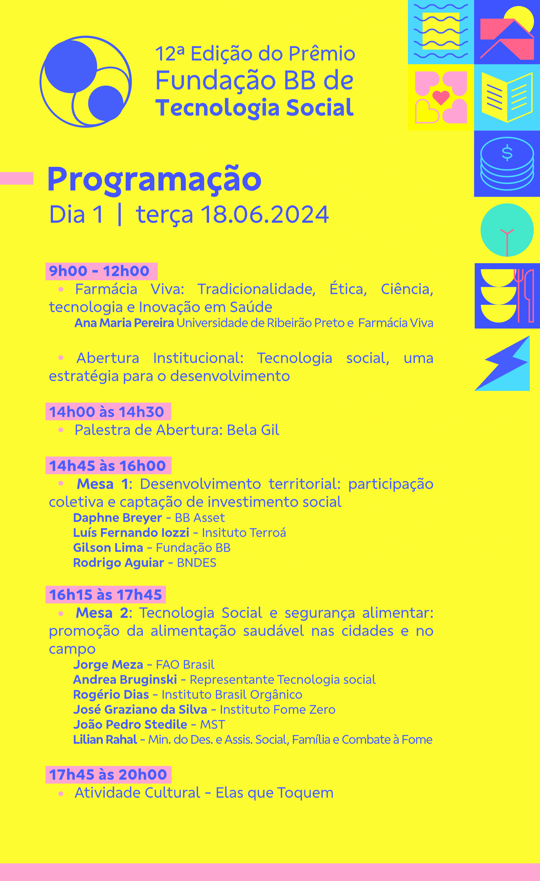 Dia 1 Programação FUNDAÇÃO BB PREMIO FUNDAÇÃO 2024 v11