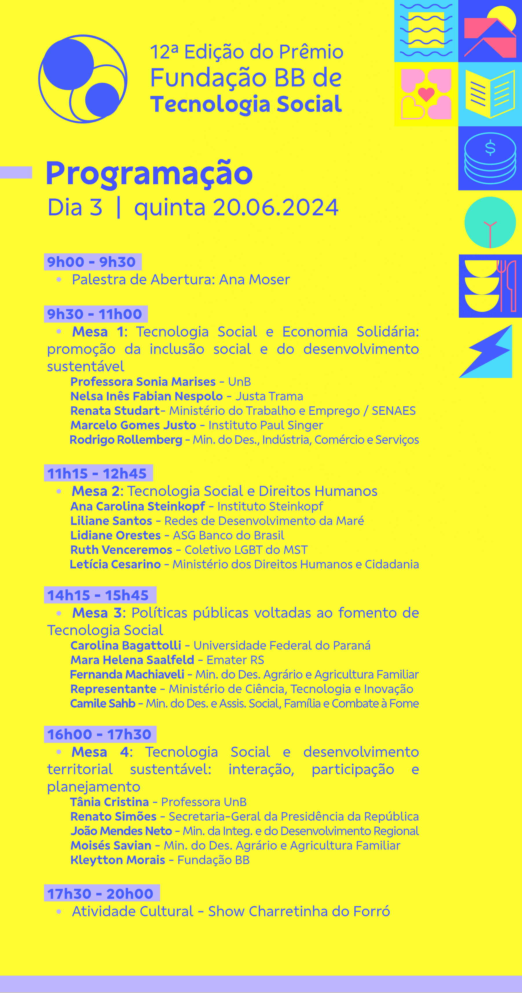 Dia 3 Programação FUNDAÇÃO BB PREMIO FUNDAÇÃO 2024 v8